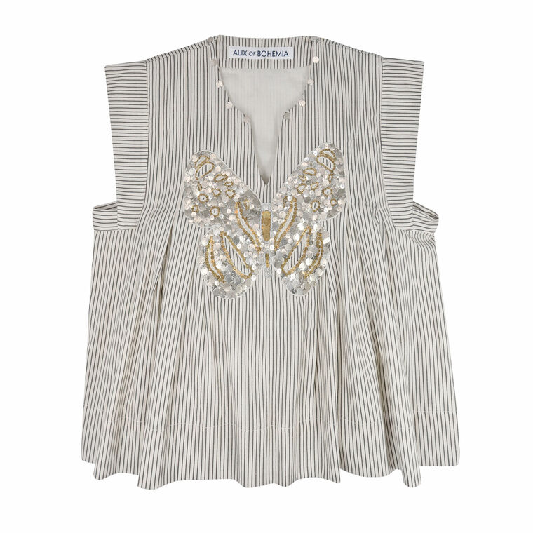 Nadine Butterfly Slate Top image number null