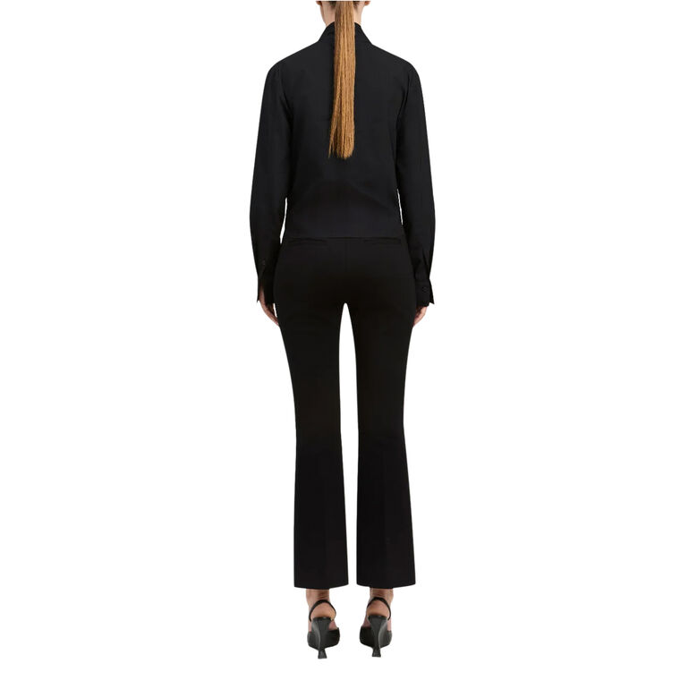 Cotton Poplin Tie Neck Blouse image number null