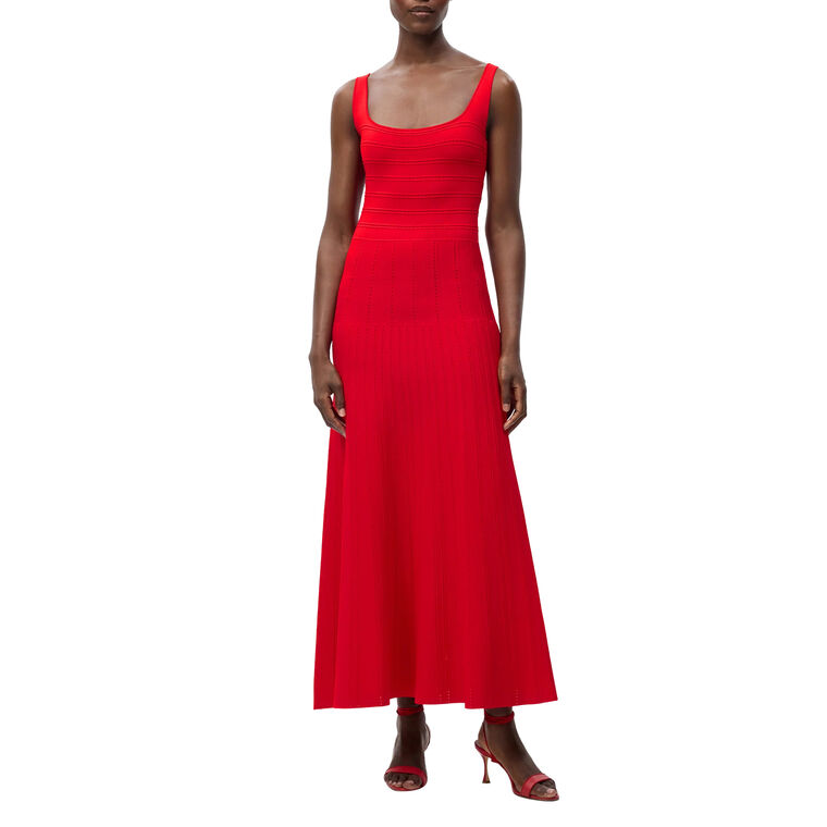 Gemma Sleeveless Midi Dress In Compact Jacquard Knit image number null