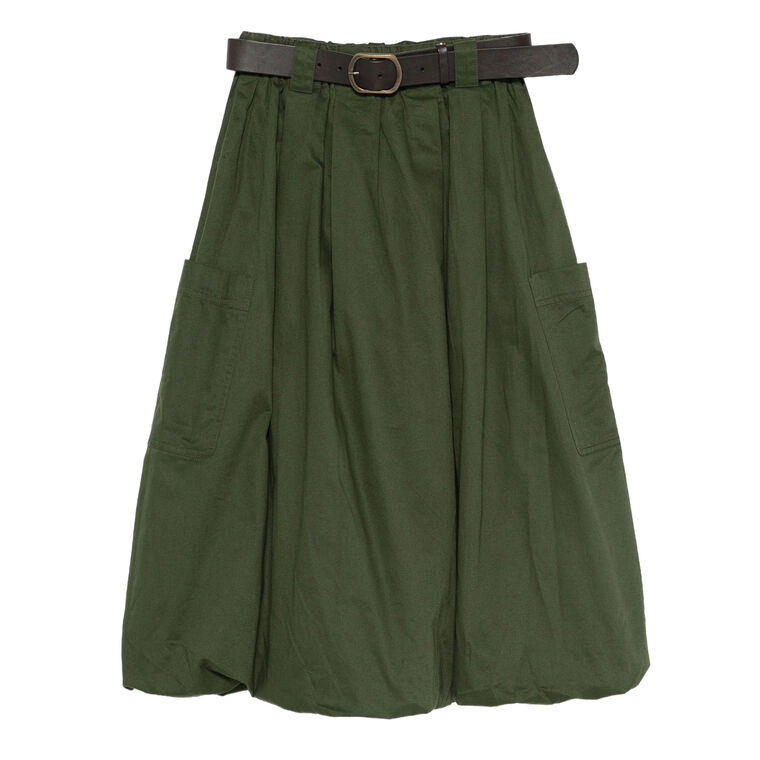 Sullivan Sportswear Belted Midi Bubble Skirt image number null