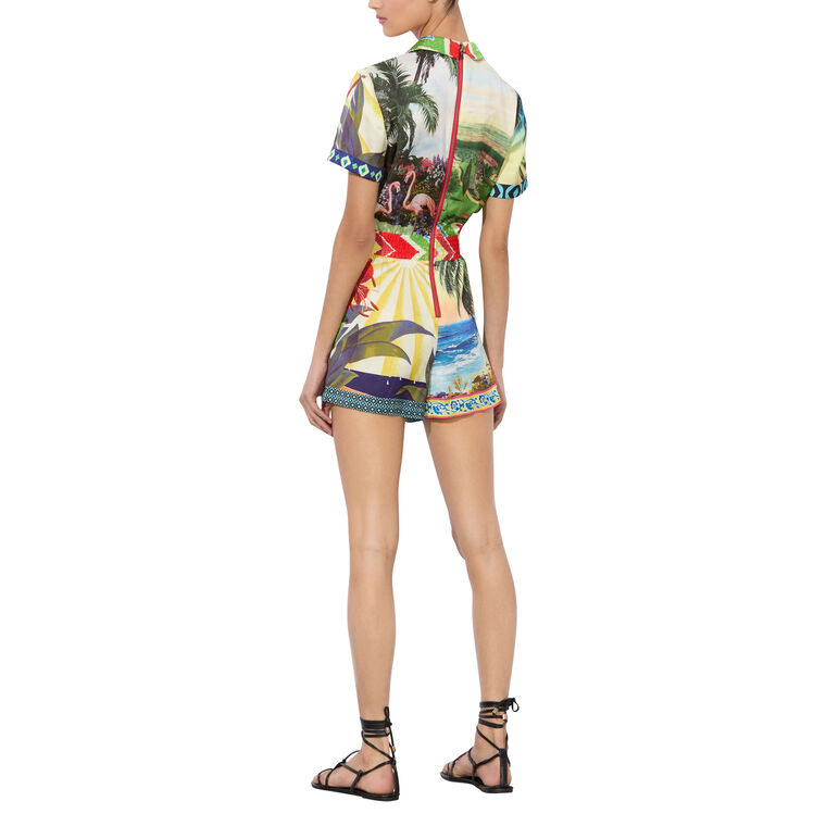 Leighton Short Sleeve Pajama Romper image number null