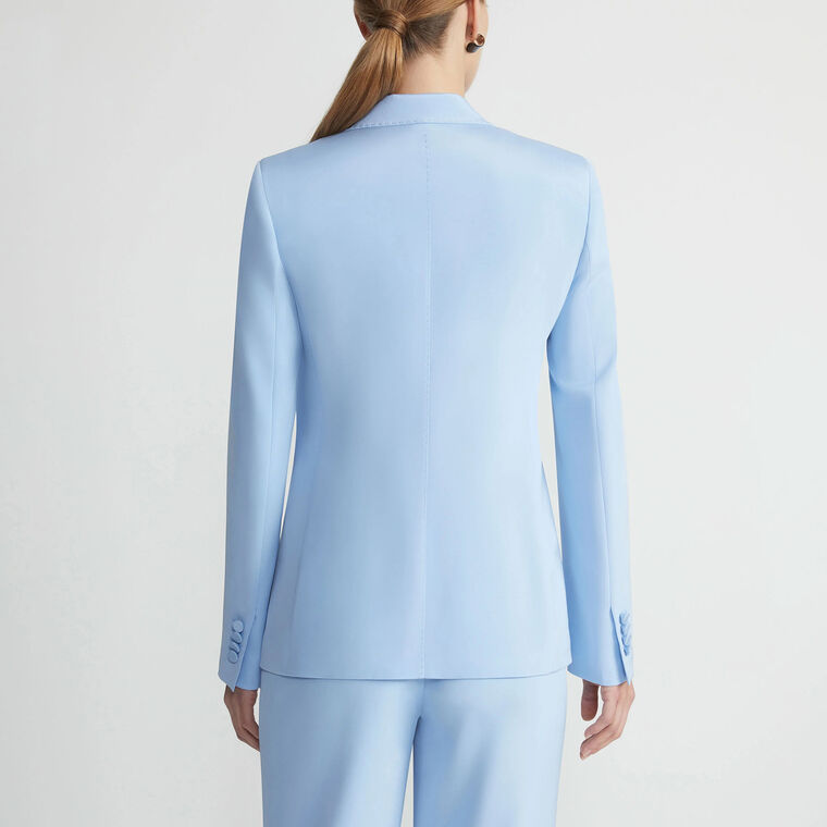 Fae Silk Crepe De Chine Cutaway Blazer image number null