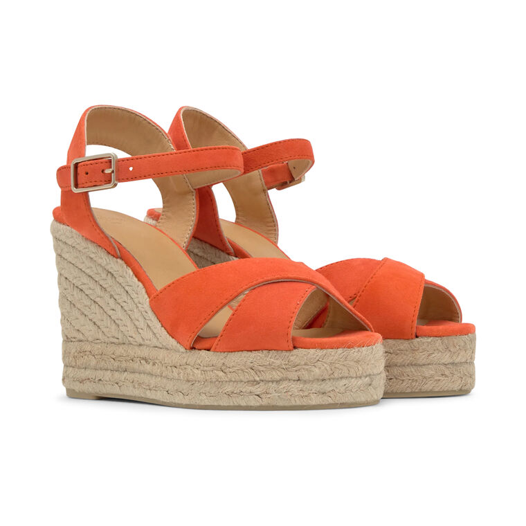 Blaudell Criss Cross Double Platform Wedge Sandal image number null