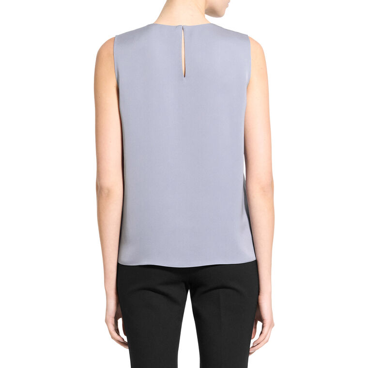 Sleeveless Straight Silk Shell image number null