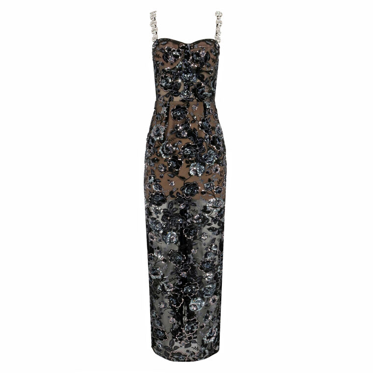 Dahlia Sleeveless Sequin Maxi Dress image number null