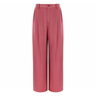 Satin Relaxed Pleated Pant