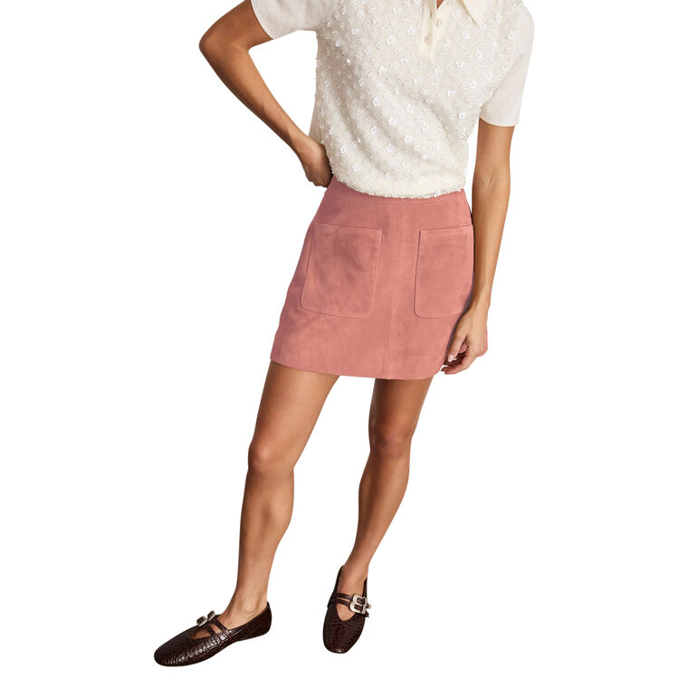 Fran Suede Patch Pocket Mini Skirt image number null