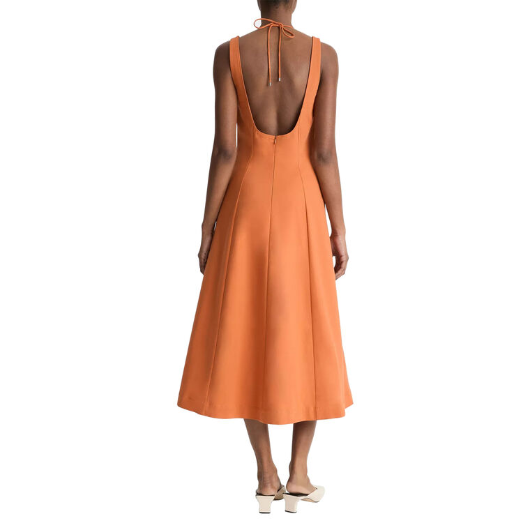 Seamed Cotton Midi Tank Dress image number null