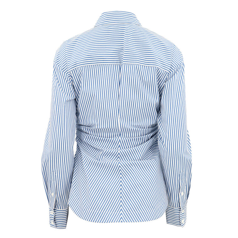 Bosco Stripe Ruched Button Up Shirt image number null