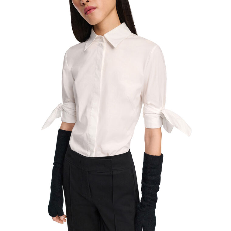 Pure Power Tie-Sleeve Blouse image number null