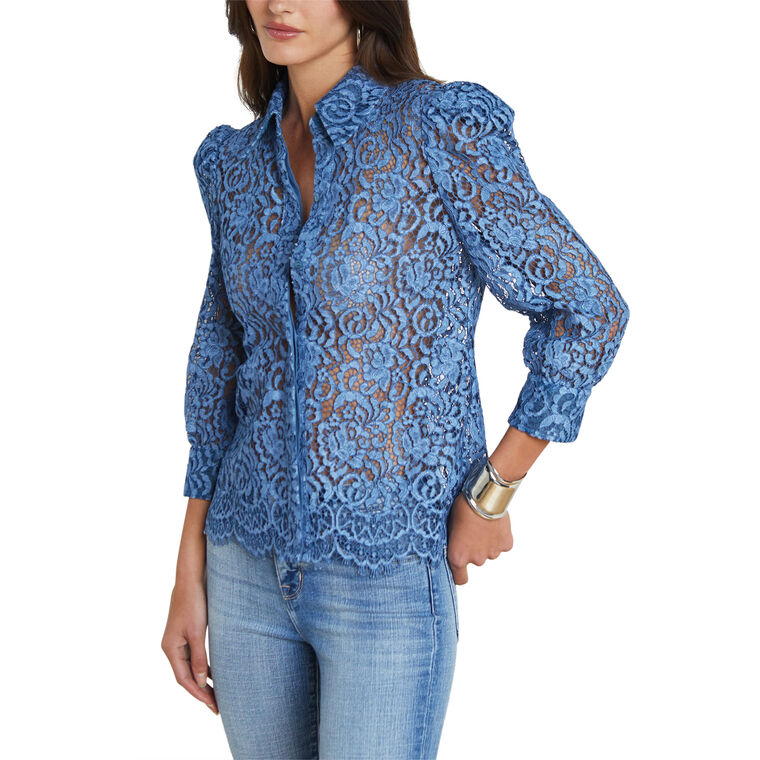 Andrea 3/4 Sleeve Lace Blouse image number null