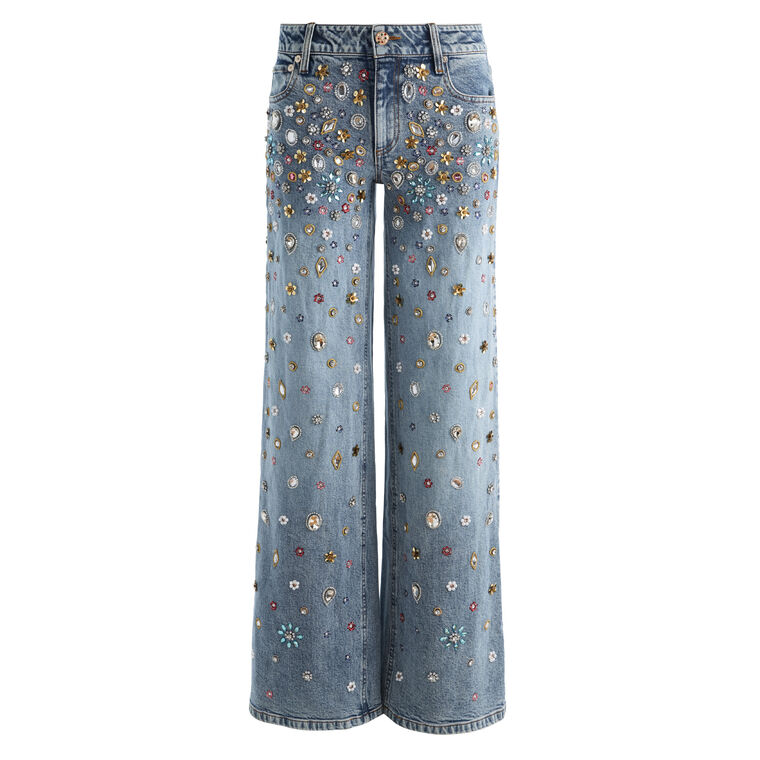Amazing Low Rise Embellished Jeans image number null
