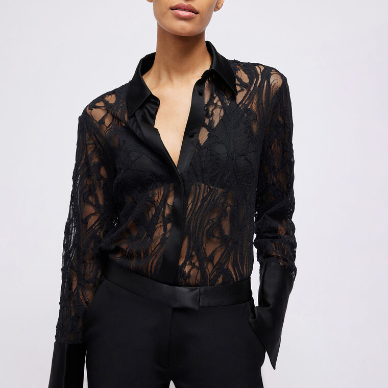 Candela Long Sleeve Lace Shirt image number null