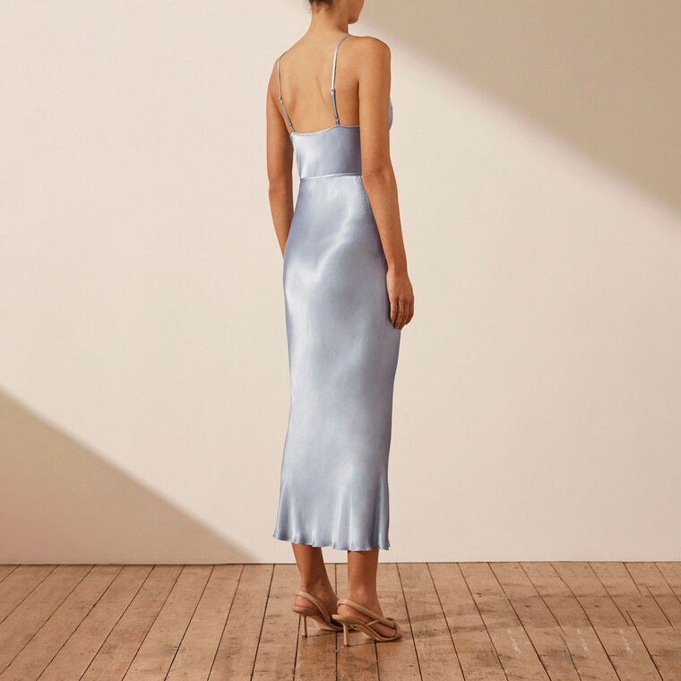 La Lune Bias Cowl Midi Dress image number null