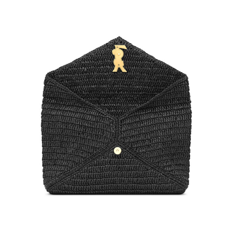Cassandre Large Envelope Pouch In Raffia image number null
