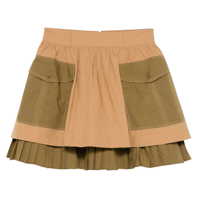 Jaqueline Cotton Poplin Flared Mini Skirt image number null