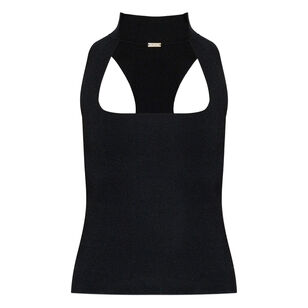 Lakshmi Sleeveless Squareneck Knit Top