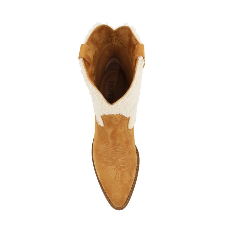 Donna 90mm Suede Shearling Boot image number null