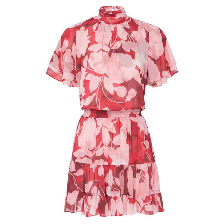 Saffie Ruffle Detail Mini Dress image number null