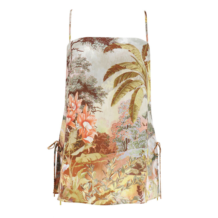 Gwen Longline Botanical-Print Camisole image number null