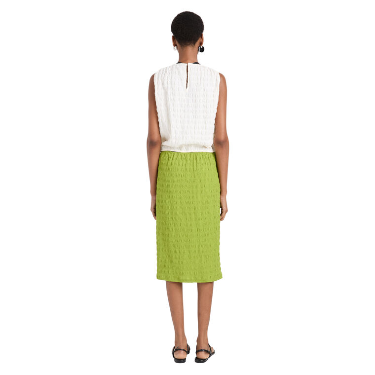 Bradley Sleeveless Crewneck In Textured Cotton image number null