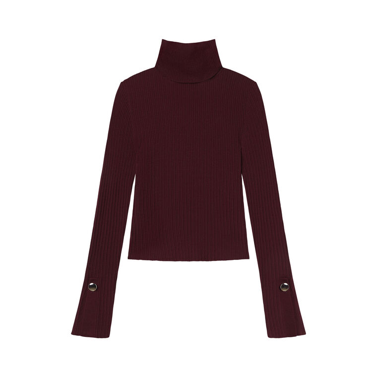 Jett Cable Knit Merino Turtleneck Top image number null