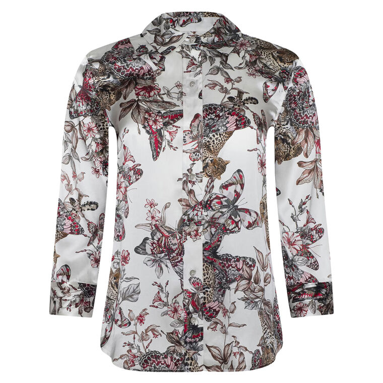 Dani 3/4 Sleeve Silk Blouse image number null