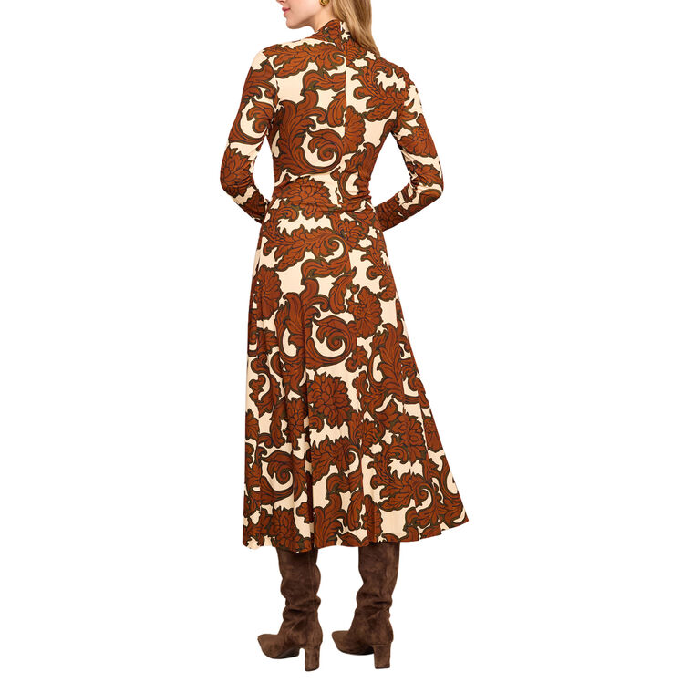 Hera Long Sleeve Turtleneck Midi Dress image number null