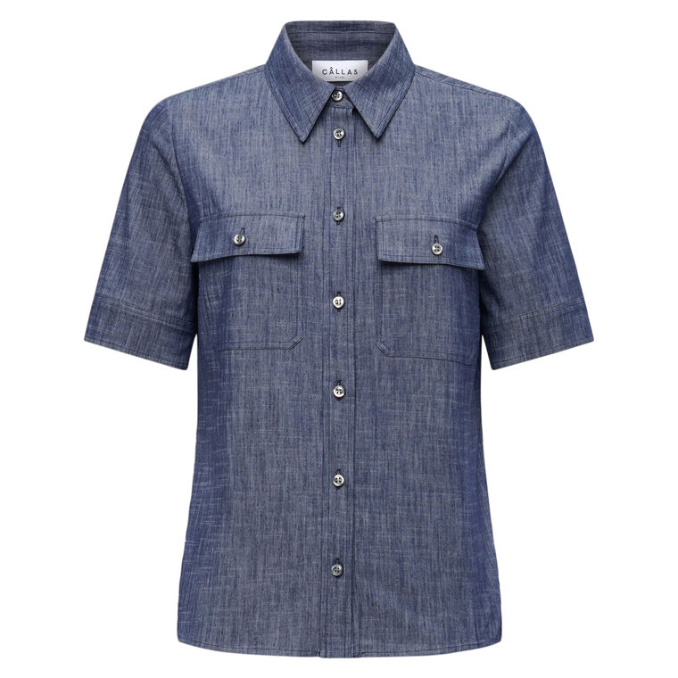 Vesper Short Sleeve Denim Top image number null