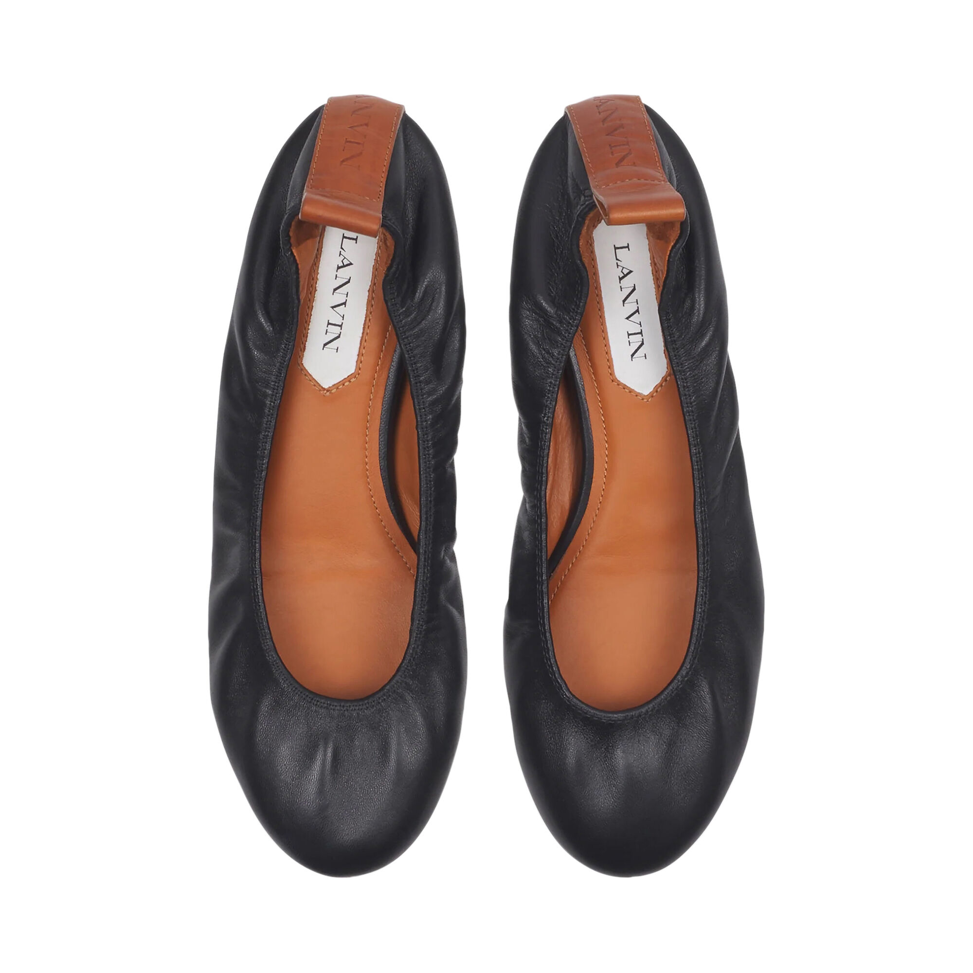 LANVIN ハレリナフラットシュス FWBAMB02NAPAP24 00 The Leather Ballerina Flat