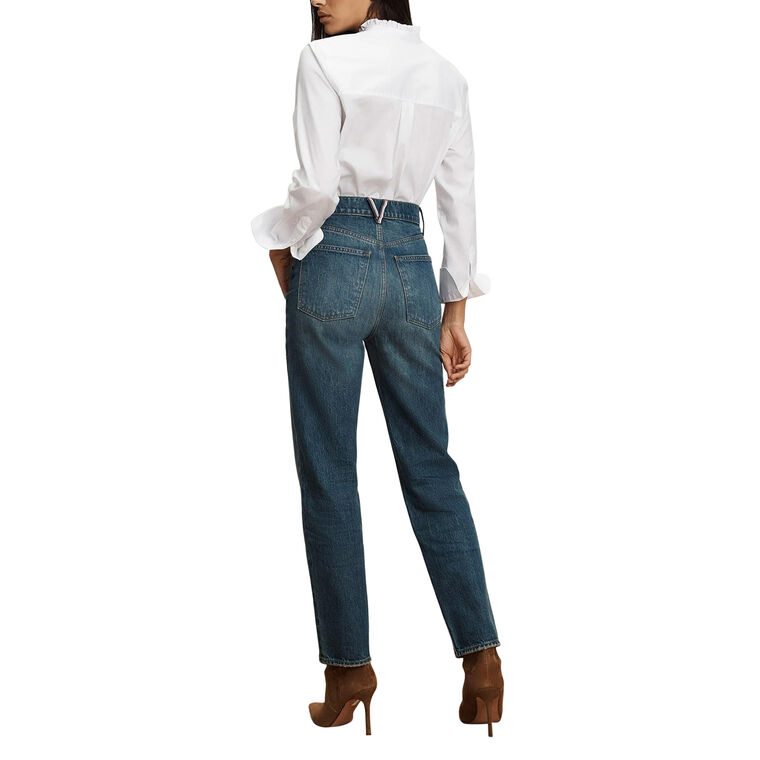 Bays Long Sleeve Ruffle Collar Button-Down Shirt image number null