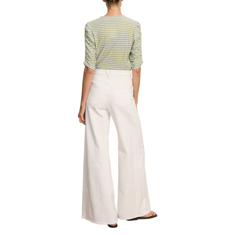 Waldorf Ruched-Sleeve Cotton Jersey Tee image number null