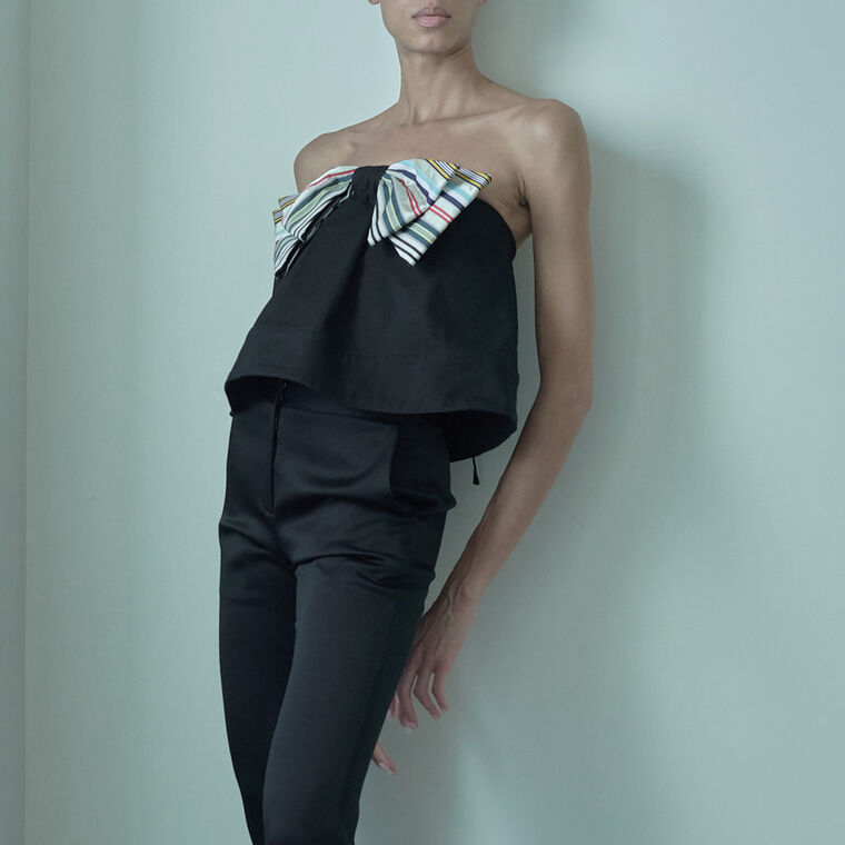 Alva Bustier Top With Bow image number null