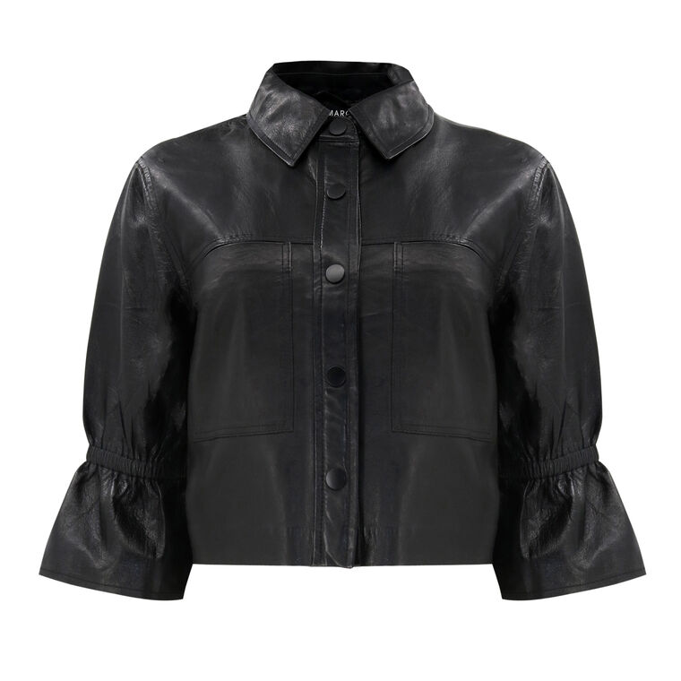 Carolina Cropped Ruffle Sleeve Jacket image number null