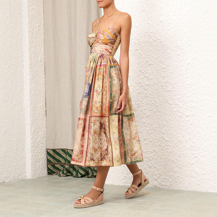 August Tie Front Midi Dress image number null