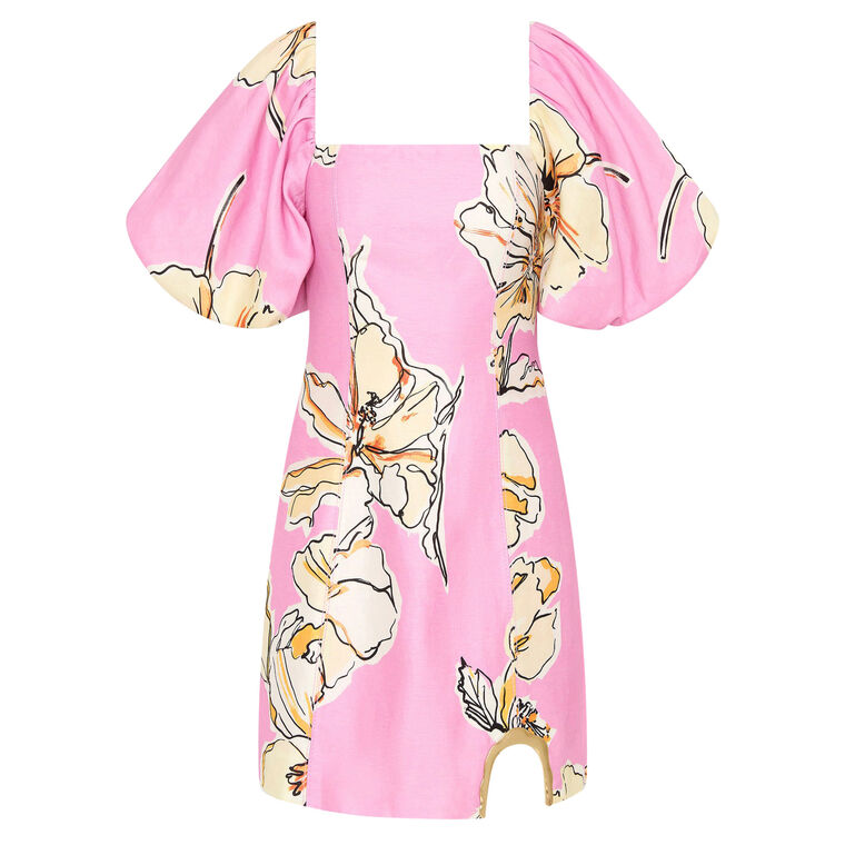 Flourish Puff Sleeve Mini Dress image number null