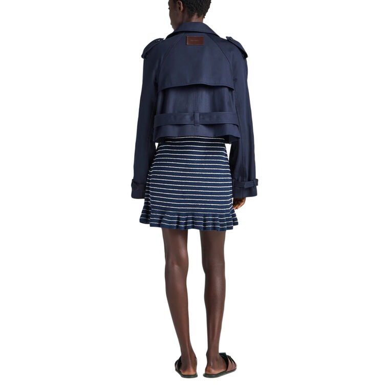 Cropped Belted Trench Coat image number null