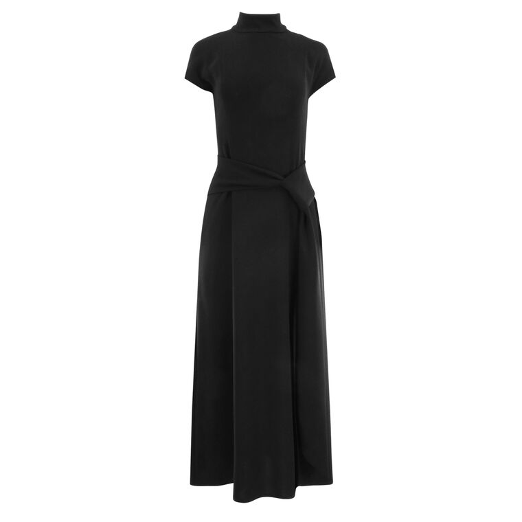 Matte Crepe Cap Sleeve Maxi Dress image number null