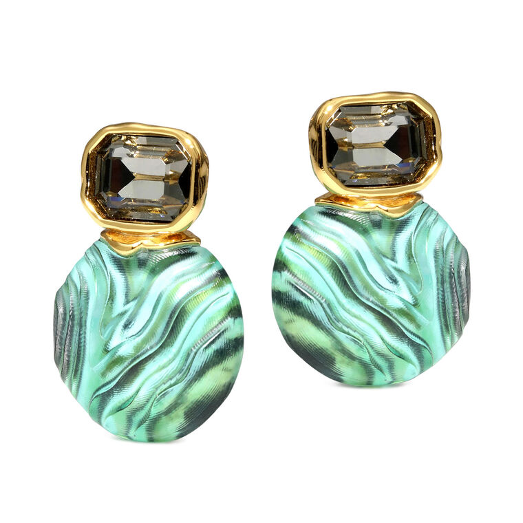 Madera Lucite Disc Post Earring image number null