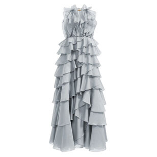 Cleo Sleeveless Ruffle Gown
