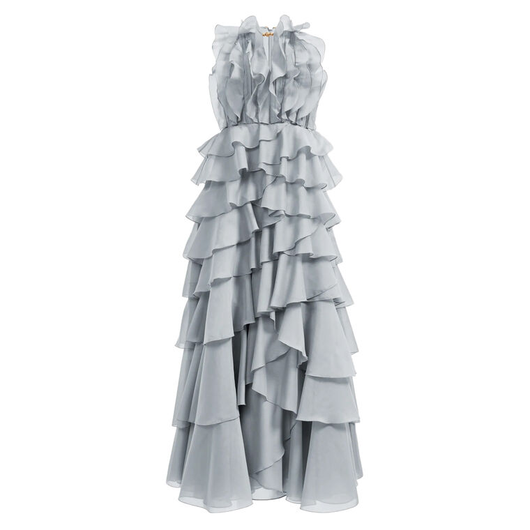 Cleo Sleeveless Ruffle Gown image number null