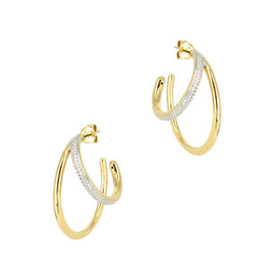 Madre Thin Double Line Claw Hoops