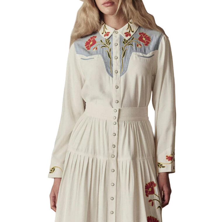 The Embroidered Long Sleeve Western Shirt image number null