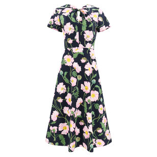 Floral-Printed Cotton Poplin Midi Dress