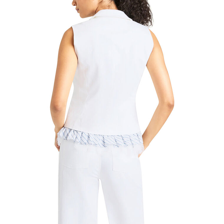 Striped Le Petit Denim Roxie Vest image number null