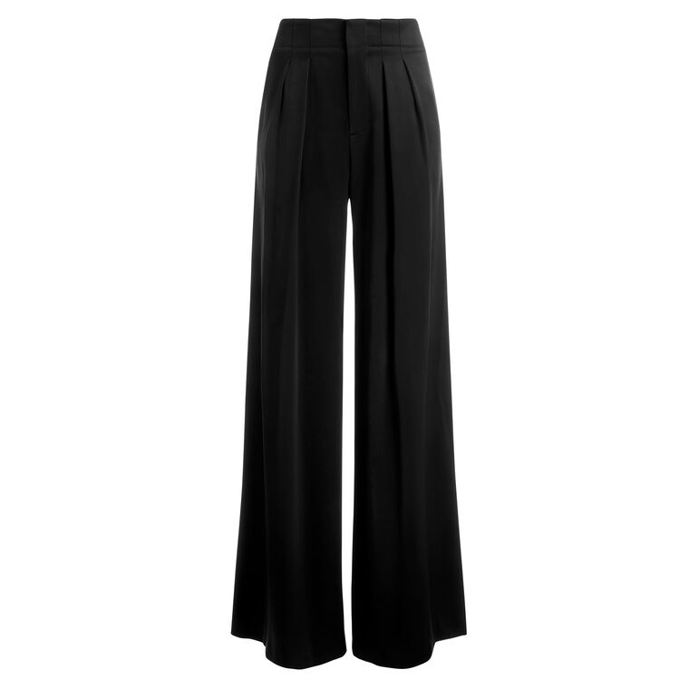 Eloise Wide Leg Satin Pant image number null