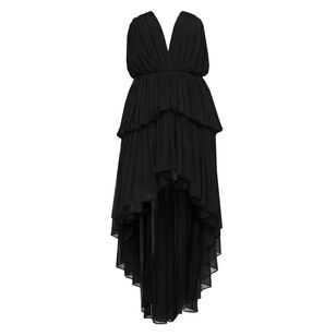 Aly Strapless Tiered High-Low Dress
