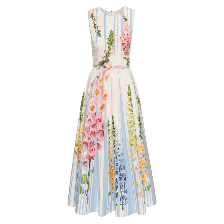 Foxglove Cotton Poplin Dress image number null