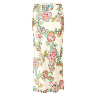 Fay Satin Midi Slip Skirt