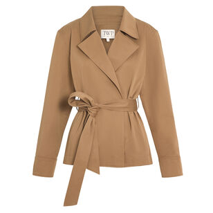 Wrap Me Up Belted Short Cotton Trench Coat